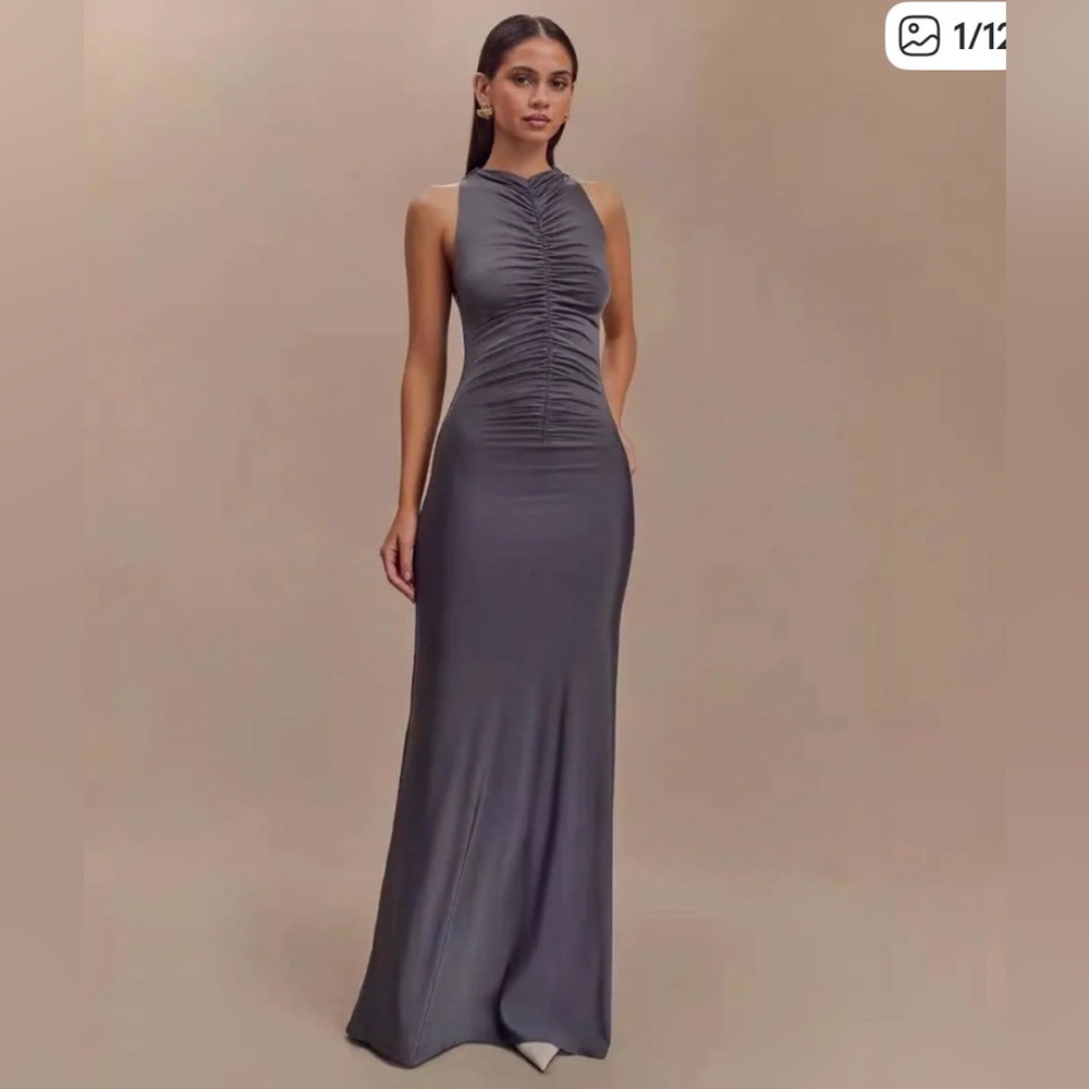 Meshki Gray Maxi Dress